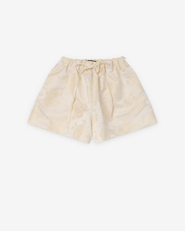 Simone Rocha - Women's Elasticated Rose Shorts - (Cream)