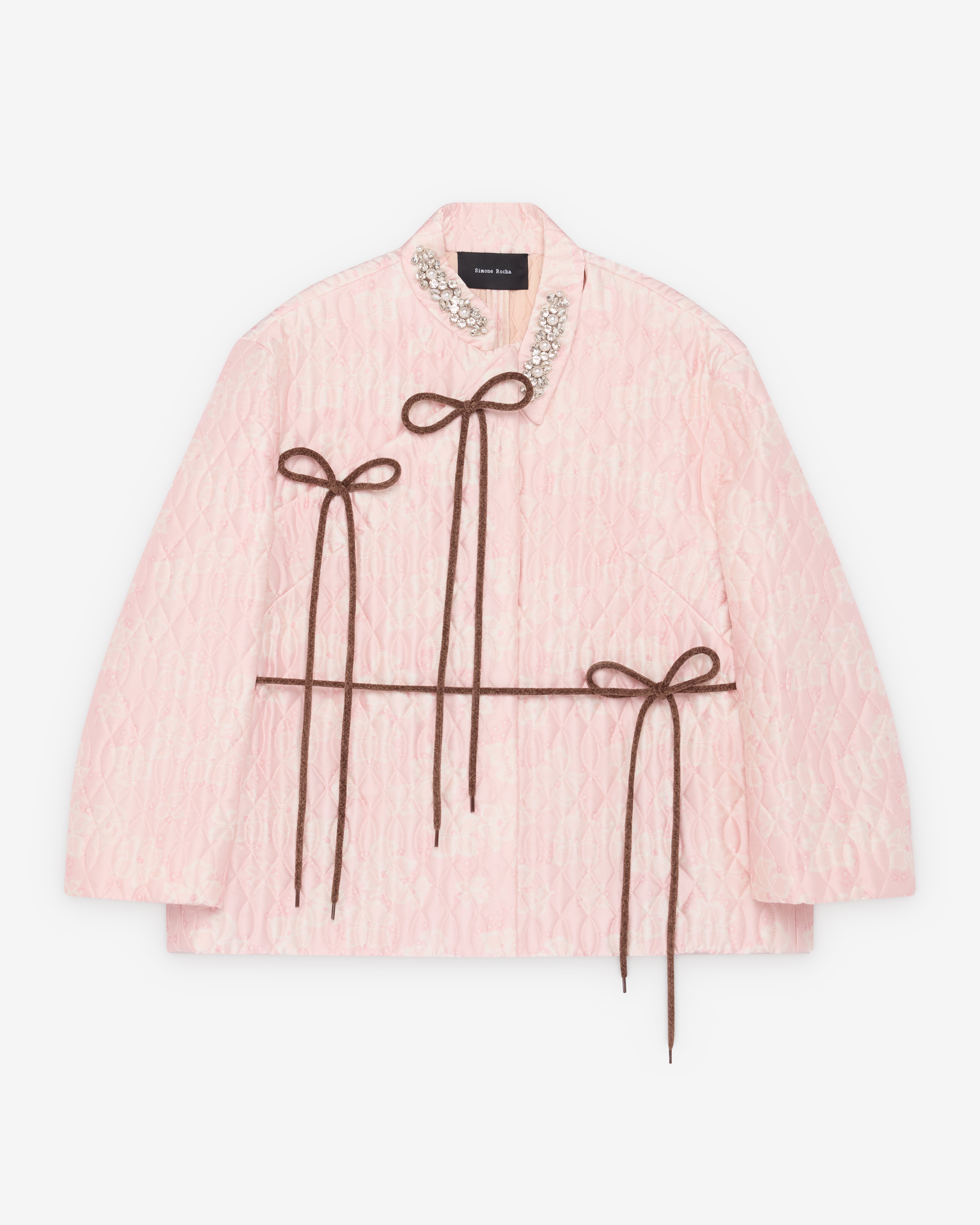 Simone Rocha: Women's Quilted Offset Fragment Collar Jacket (Pink