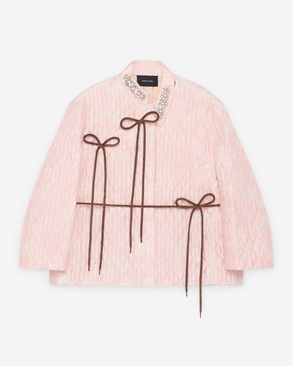 Simone Rocha - Women's Quilted Offset Fragment Collar Jacket - (Pink)