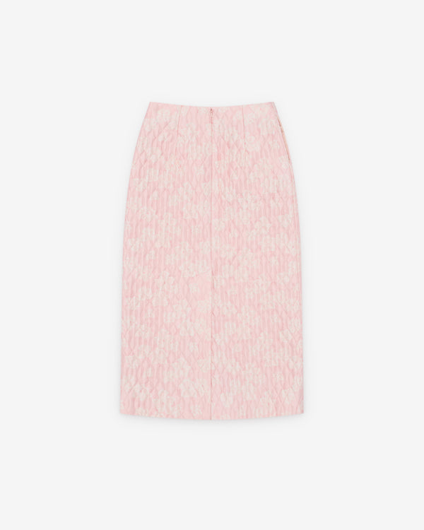 Simone Rocha - Women's Quited Offset Pencil Skirt - (Pink)