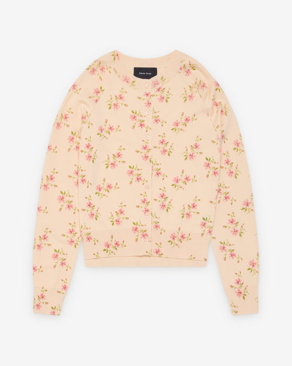 Simone Rocha - Women's Shrunken Tiny Flower Cardigan - (Cream Floral)