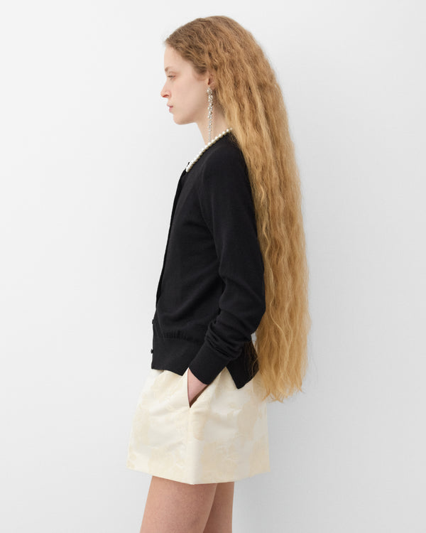 Simone Rocha - Women's Beaded Classic Merino Silk Cardigan - (Black)