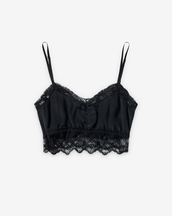 Simone Rocha - Women's Lace Trim Negligee Bralette - (Black)