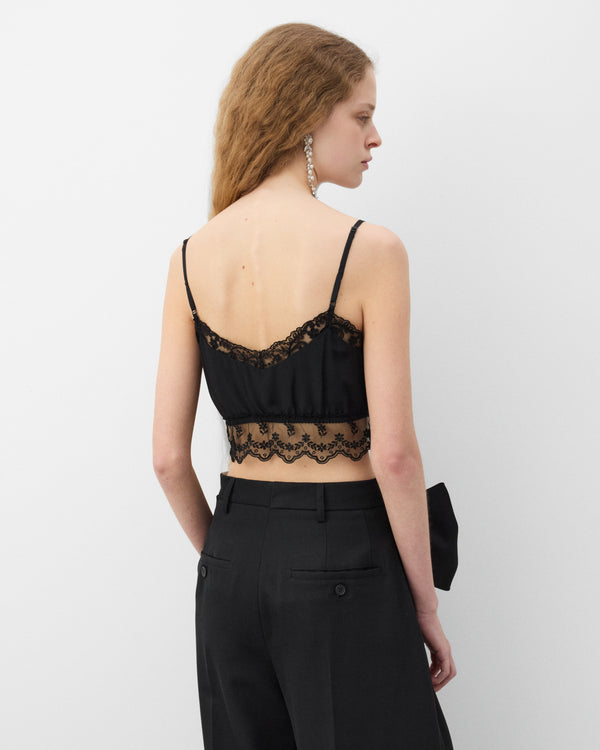 Simone Rocha - Women's Lace Trim Negligee Bralette - (Black)