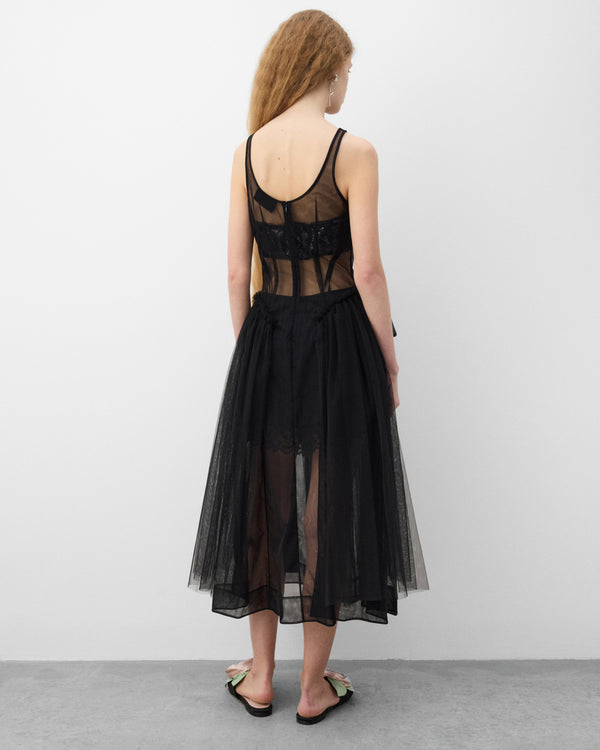 Simone Rocha - Women's Sculpted Bow Sash Dress - (Black)