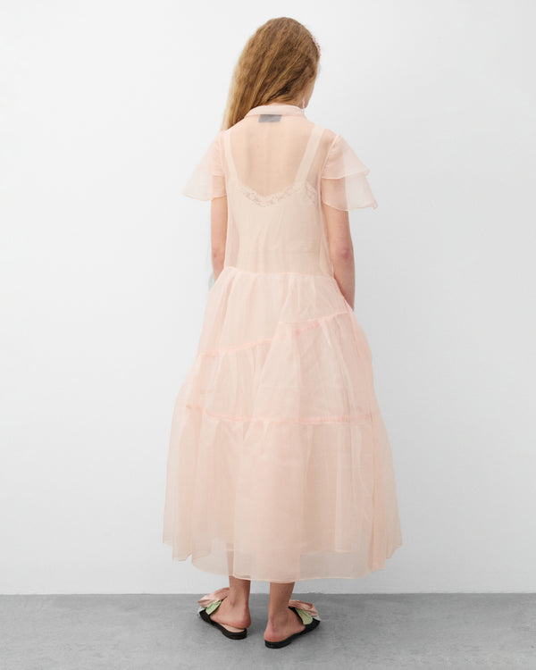 Simone Rocha - Women's Sheer Bow Sash Dress - (Pink)