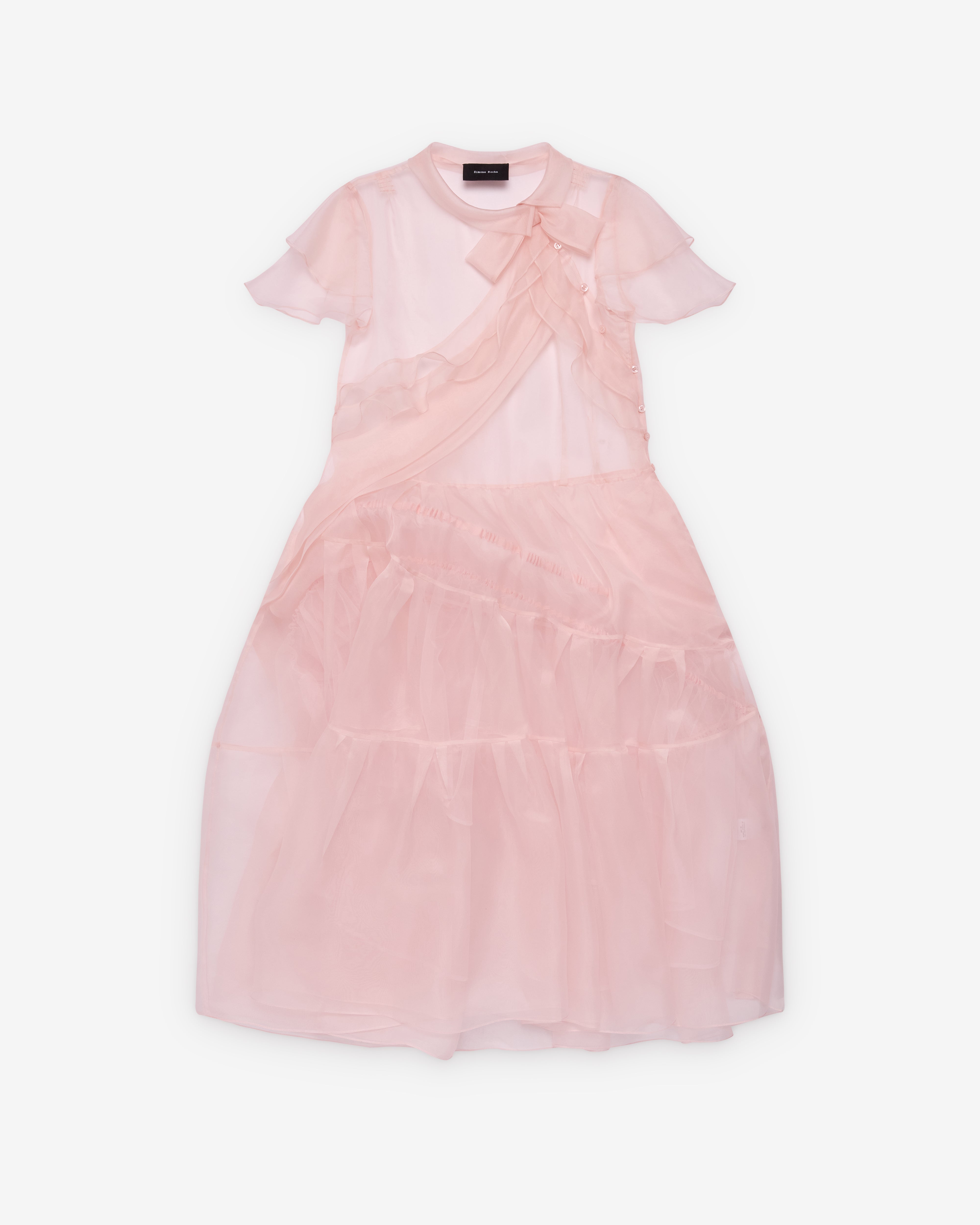 Simone Rocha: Women's Sheer Bow Sash Dress (Pink) | Dover Street Market ...