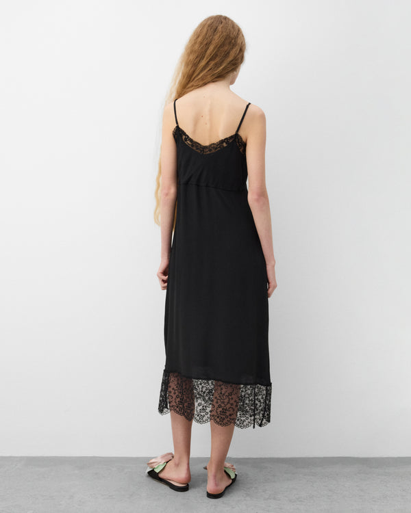 Simone Rocha - Women's Lace Trim Slip Dress - (Black)