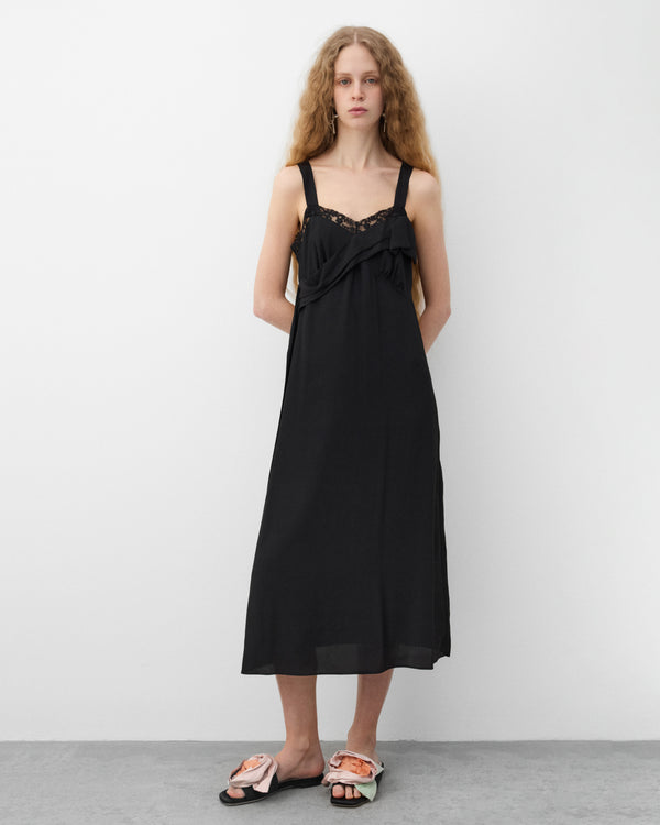 Simone Rocha - Women's Bow Sash Slip Dress - (Black)