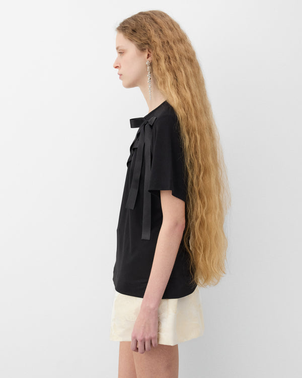 Simone Rocha - Women's Bow Sash Easy T-Shirt - (Black)