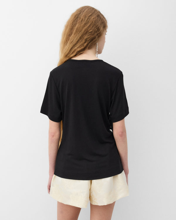 Simone Rocha - Women's Bow Sash Easy T-Shirt - (Black)