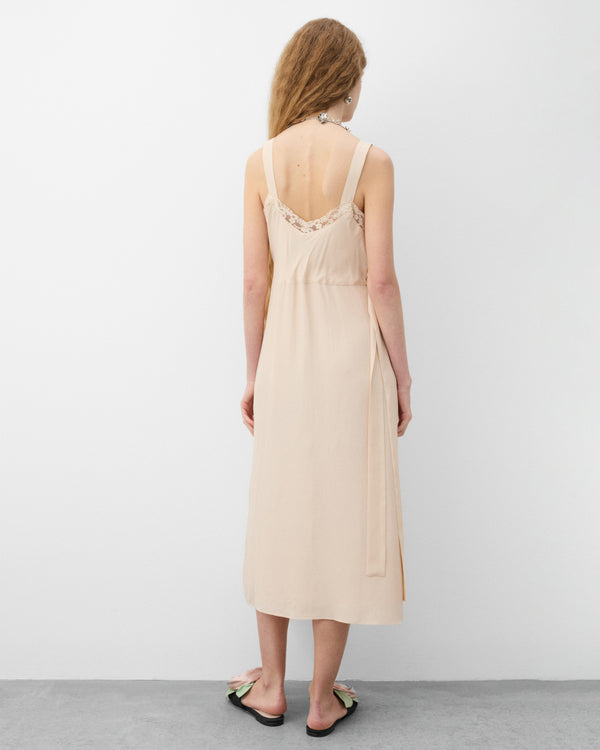 Simone Rocha - Women's Bow Sash Slip Dress - (Nude)
