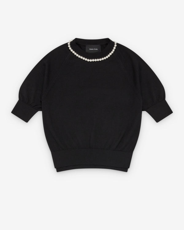 Simone Rocha - Women's Puff Sleeve Merino Silk Jumper - (Black)