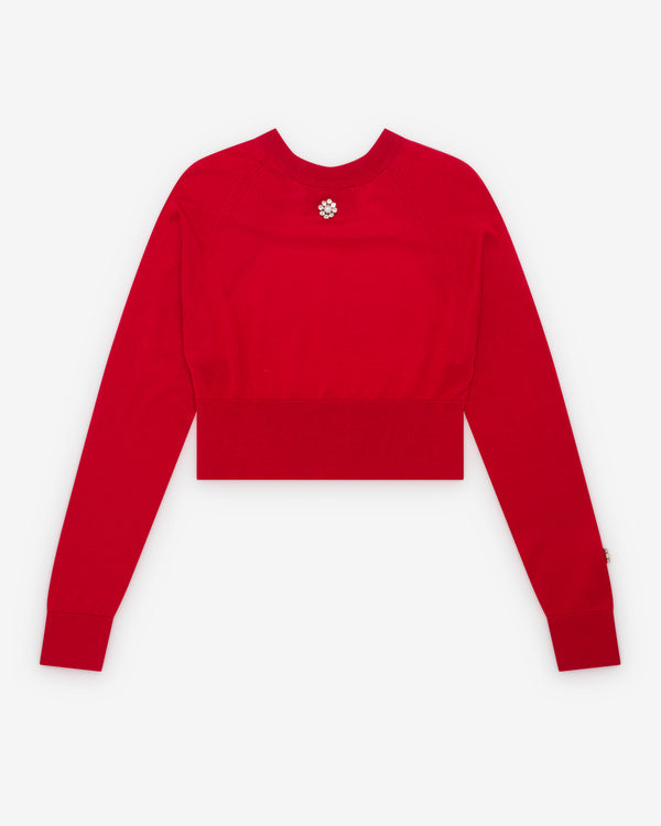Simone Rocha - Women's Mercerised Cutout Sleeve Jumper - (Red)