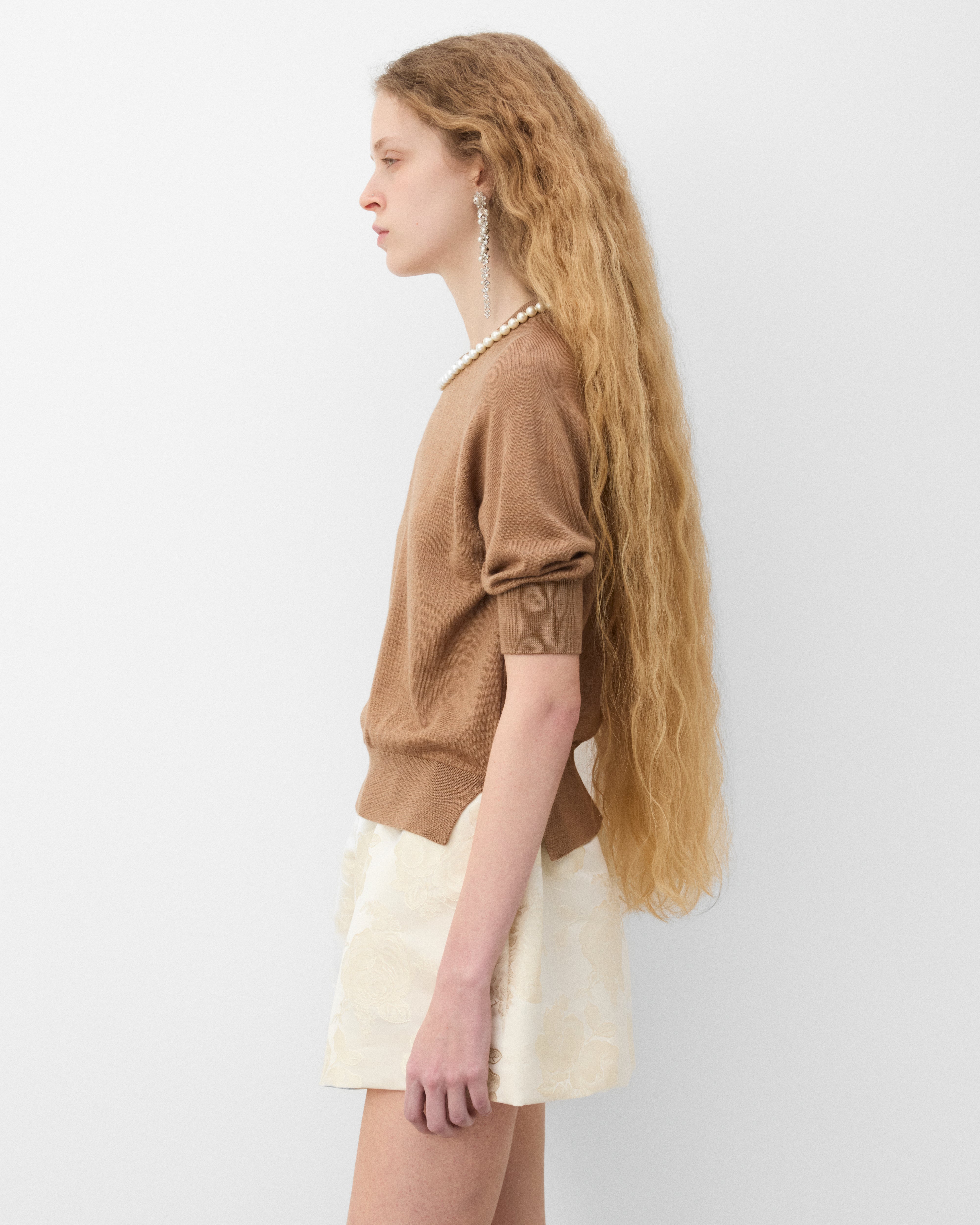 Simone Rocha: Women's Puff Sleeve Jumper (Chestnut) | Dover Street