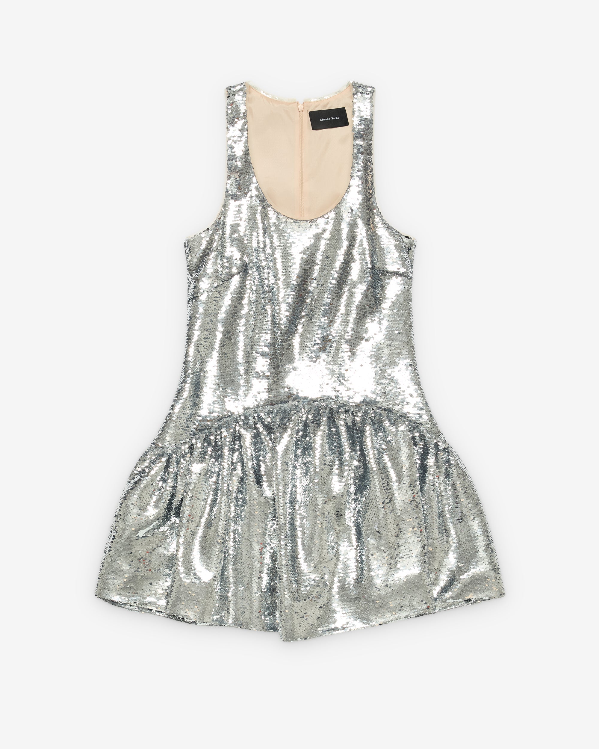 simone sequin dress The Simone Dress: Sequin Midi Dress Champagne / Small