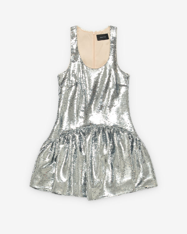 Simone Rocha - Women's Tapered Sequin Mini Dress - (Silver)