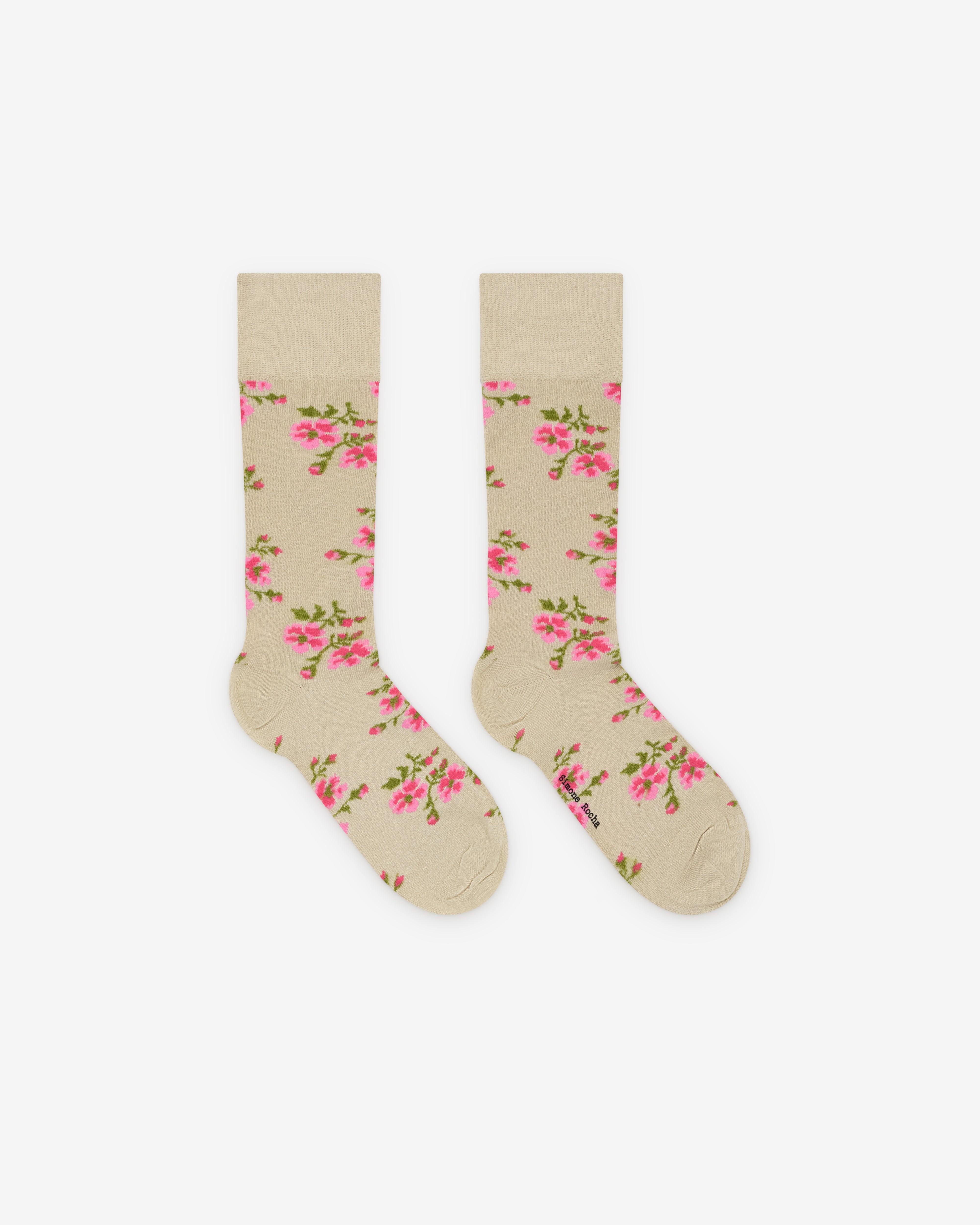 Simone Rocha: Women's Tiny Flower Ankle Socks (Cream) | DSML E-SHOP