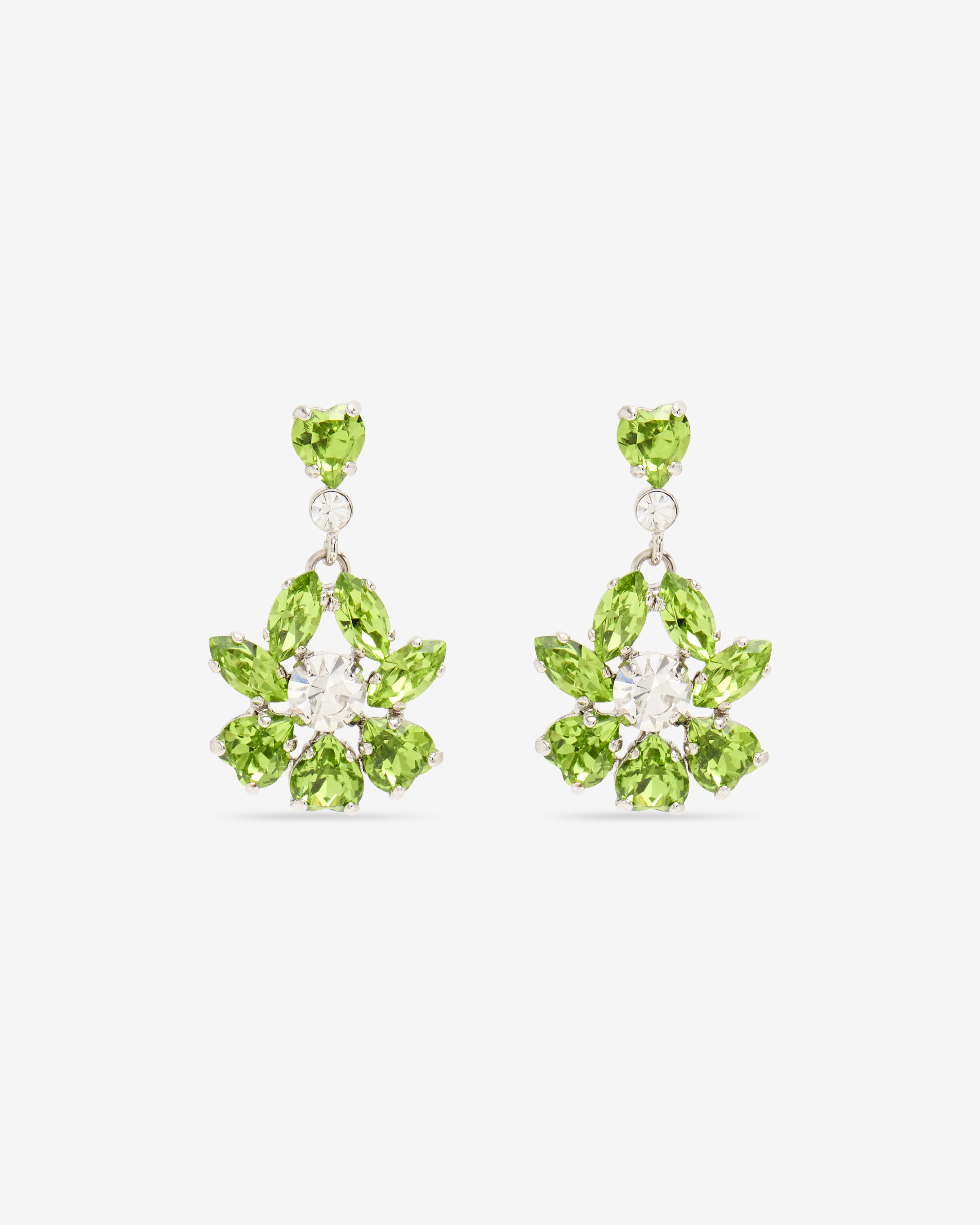Simone Rocha: Women's Heartbloom Drop Earrings (Green) | Dover
