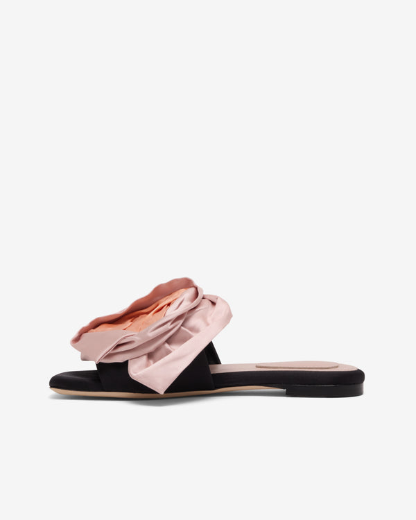Simone Rocha - Women's Pressed Rosette Slide - (Black/Floral)