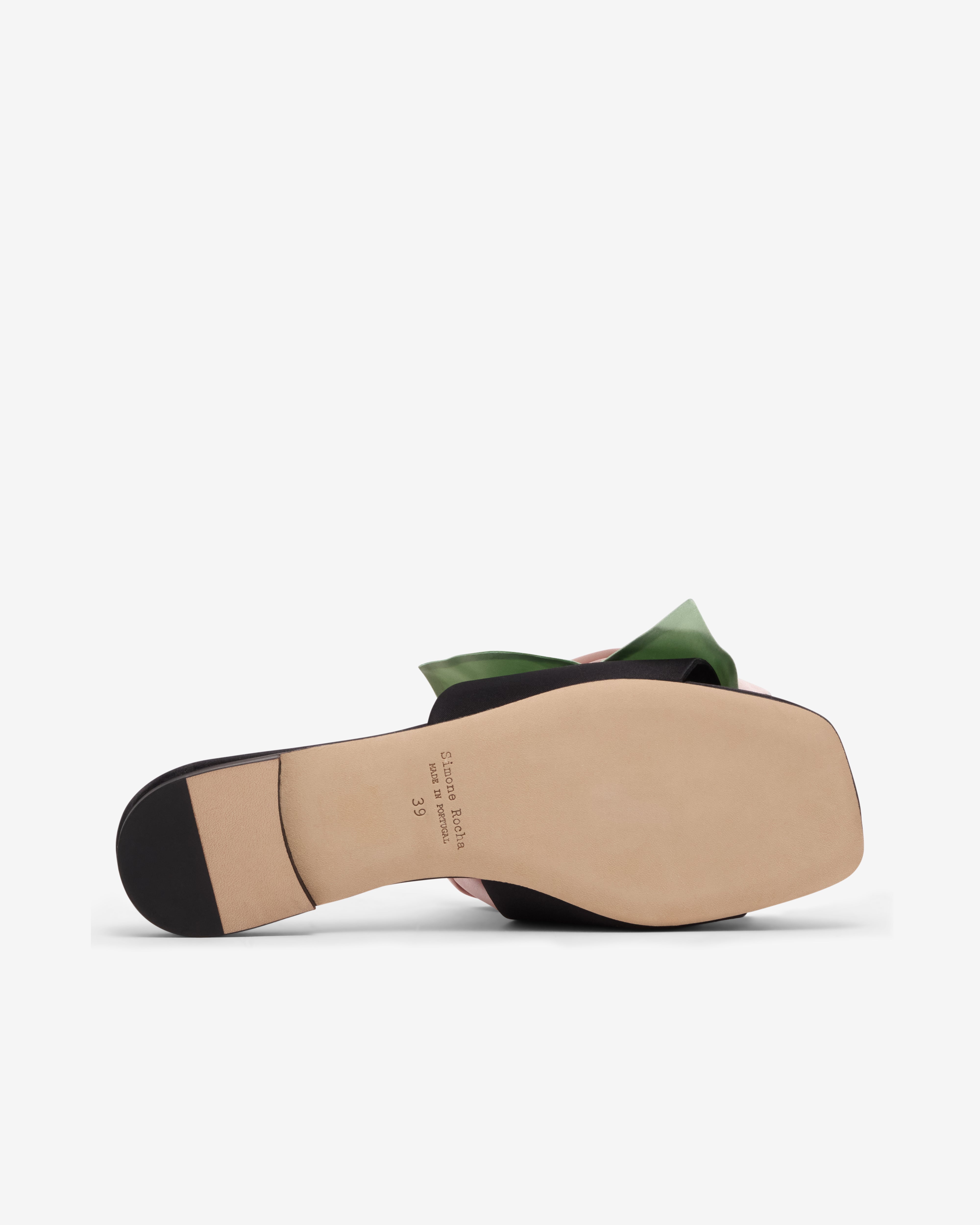 Simone Rocha: Women's Pressed Rosette Slide (Black/Floral) | Dover