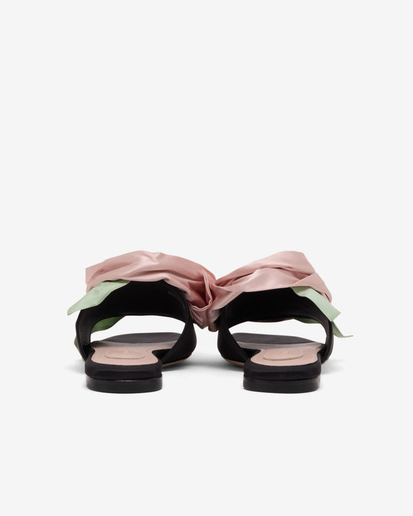 Simone Rocha - Women's Pressed Rosette Slide - (Black/Floral)