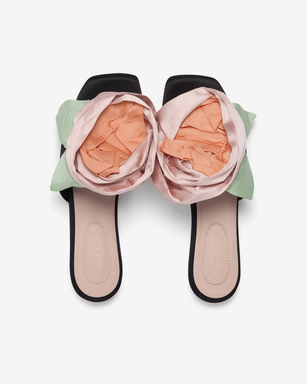 Simone Rocha - Women's Pressed Rosette Slide - (Black/Floral)