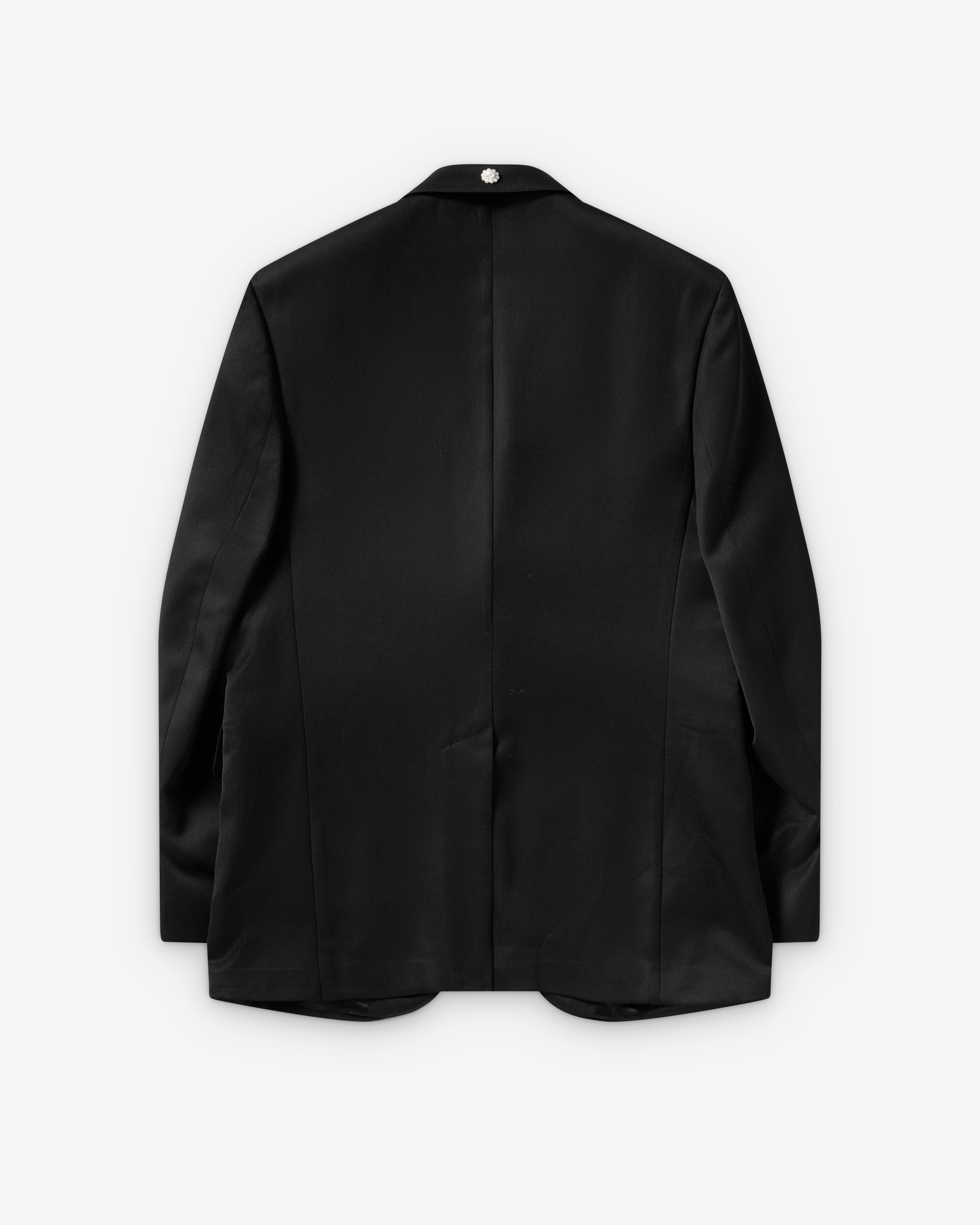Simone Rocha : Men's Embellished Structured Slash Jacket (Black