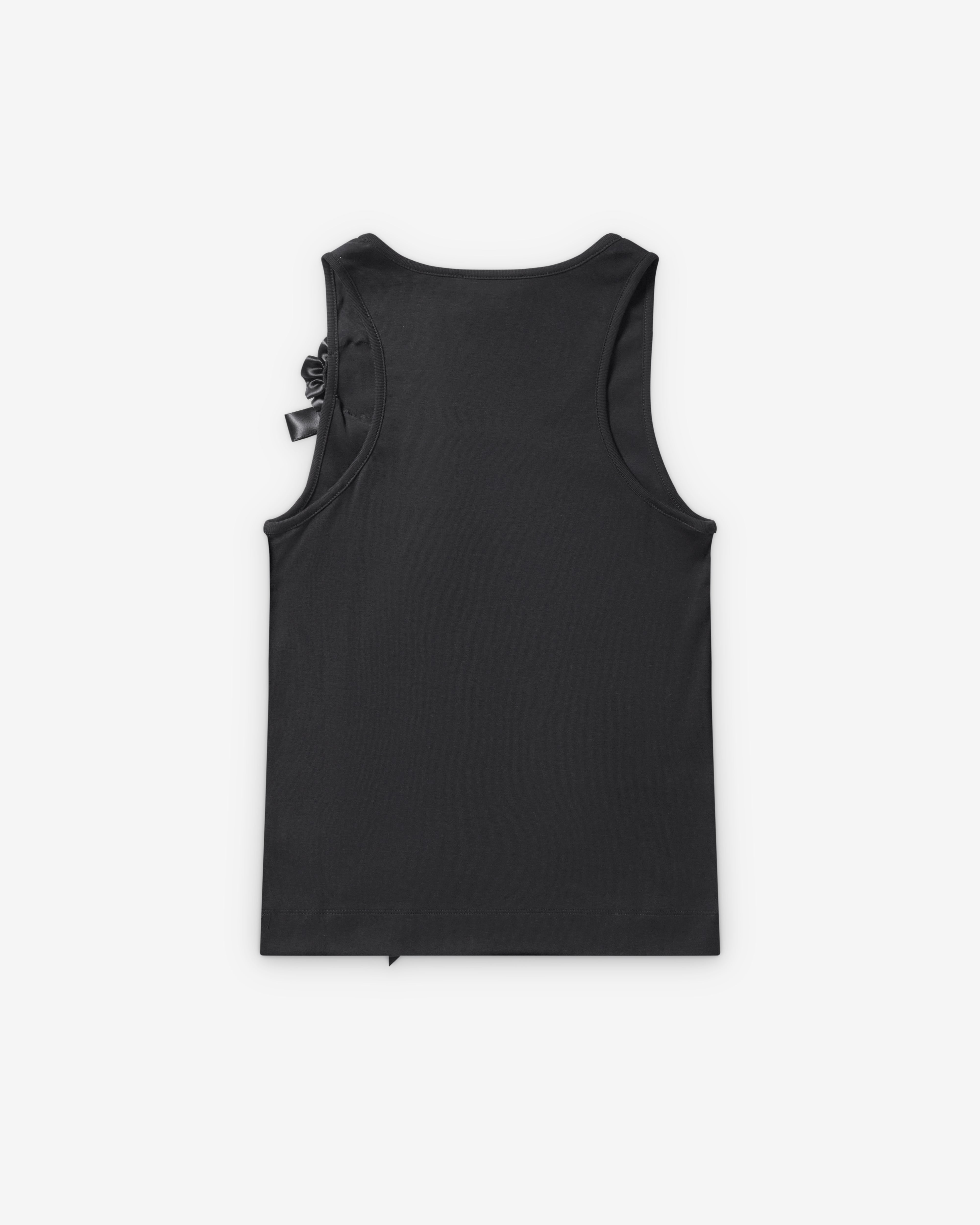 Simone Rocha : Men's Ribbon Rosette Boy Tank (Black) | Dover