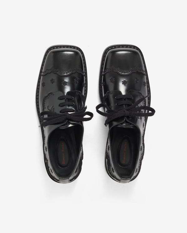 Simone Rocha  - Men's Floral Lace Brogue - (Black/Black)