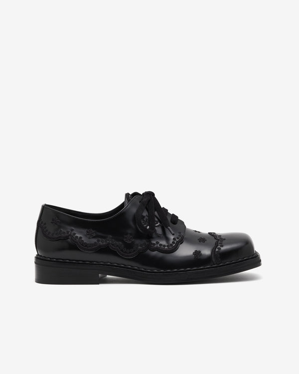 Simone Rocha  - Men's Floral Lace Brogue - (Black/Black)