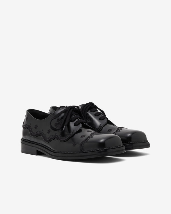 Simone Rocha  - Men's Floral Lace Brogue - (Black/Black)