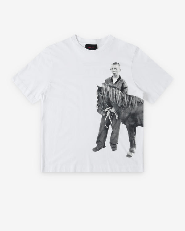 Simone Rocha  - Men's Pony Kid Print T-Shirt - (White)