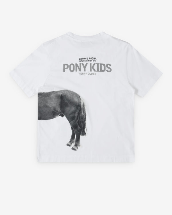 Simone Rocha  - Men's Pony Kid Print T-Shirt - (White)