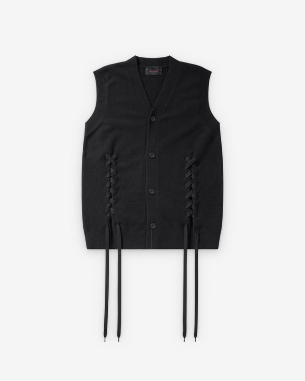 Simone Rocha  - Men's Lace Up Hem Vest - (Black)