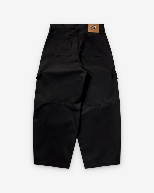 Simone Rocha  - Men's Cargo Balloon Knee Pleat Trousers - (Black)