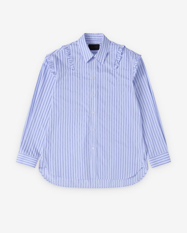 Simone Rocha  - Men's Double Ruffle Easy Shirt - (Pale Blue)