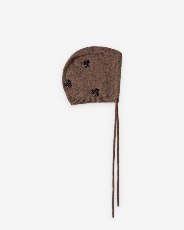 Simone Rocha  - Women's Cashmere Bonnet - (Peat/Jet)