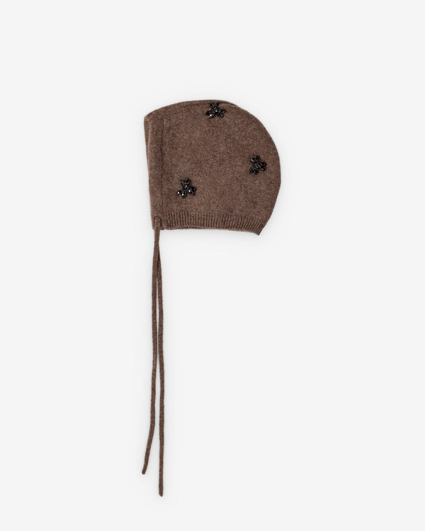 Simone Rocha  - Women's Cashmere Bonnet - (Peat/Jet)