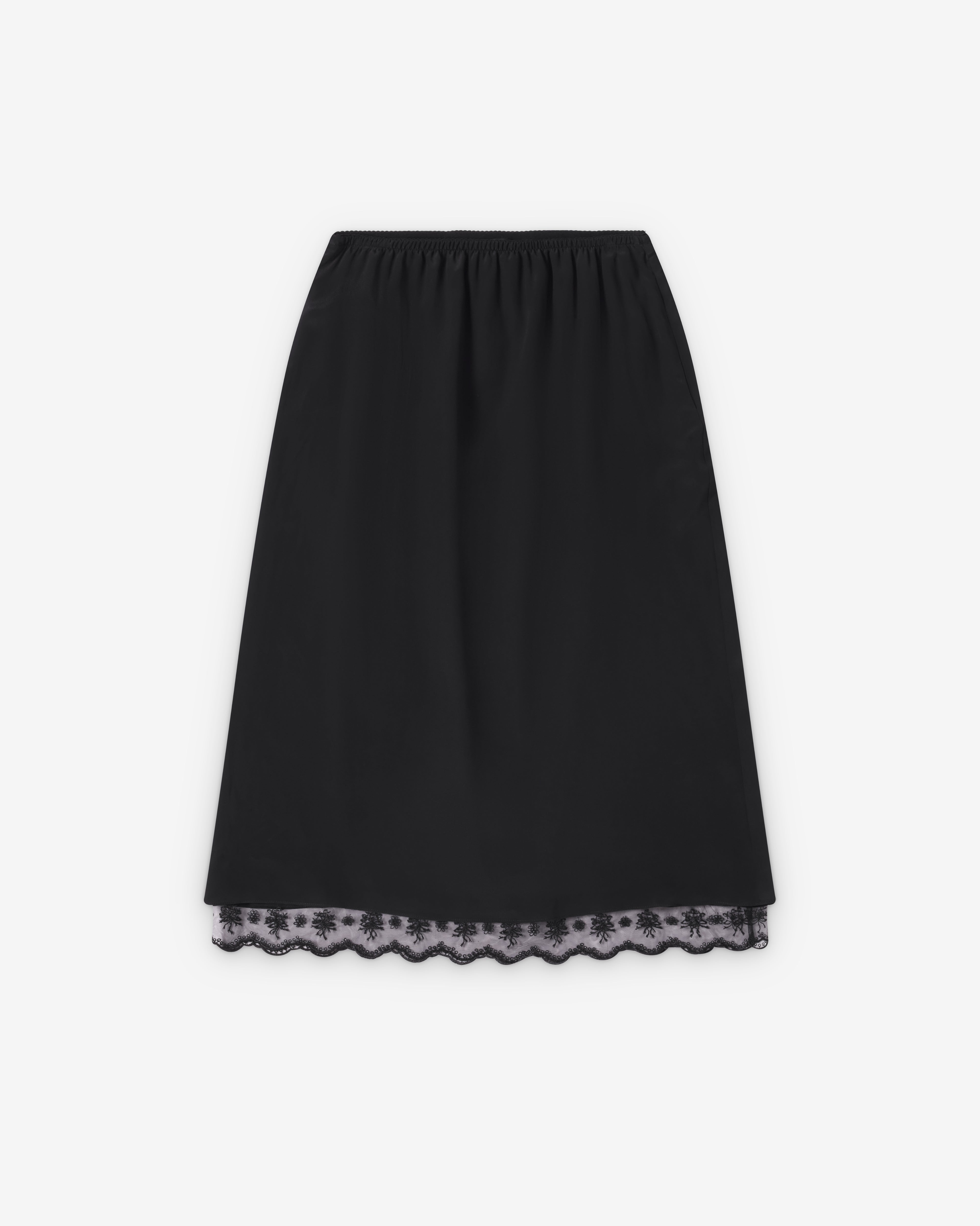 MARNO Simone Lace Skirt 0 丸林広奈 Simone Rocha : Women's Lace Trim Negligee Skirt (Black) | Dover