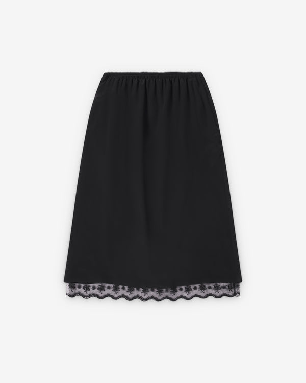 Simone Rocha  - Women's Lace Trim Negligee Skirt - (Black)