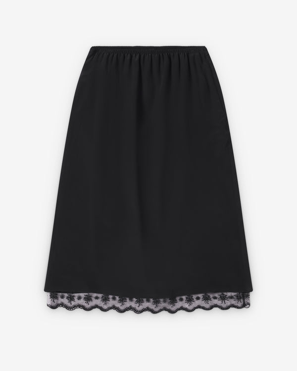 Simone Rocha  - Women's Lace Trim Negligee Skirt - (Black)