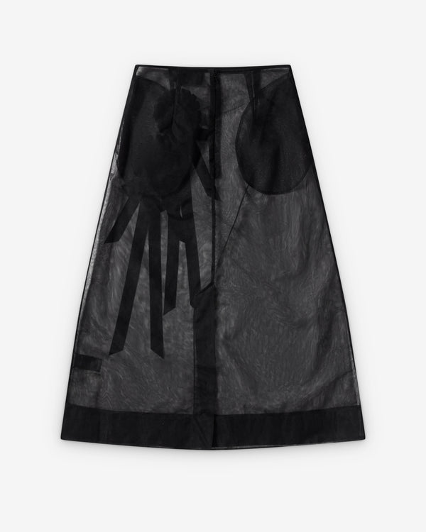 Simone Rocha  - Women's Ribbon Rosette Ripple Skirt - (Black)