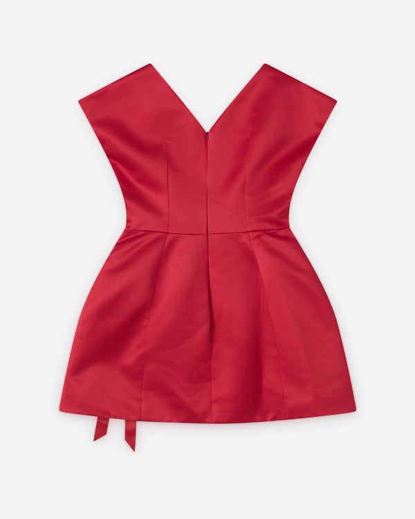 Simone Rocha  - Women's Ruffle Rosette Portrait Mini Dress - (Red)