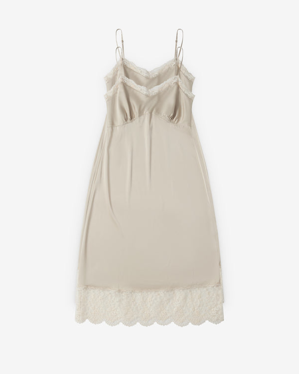 Simone Rocha  - Women's Lace Trim Slip Dress - (Oyster)