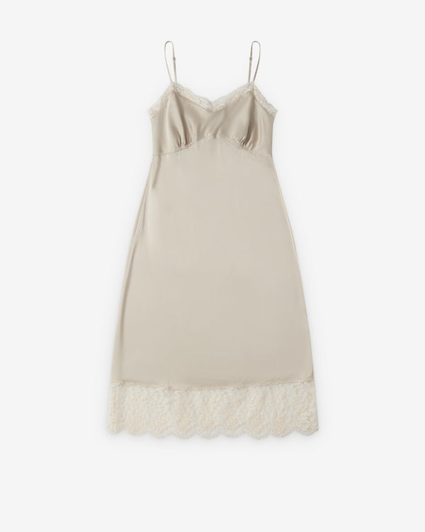 Simone Rocha  - Women's Lace Trim Slip Dress - (Oyster)