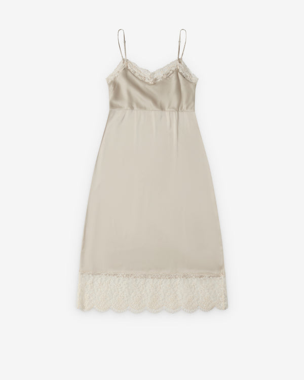 Simone Rocha  - Women's Lace Trim Slip Dress - (Oyster)