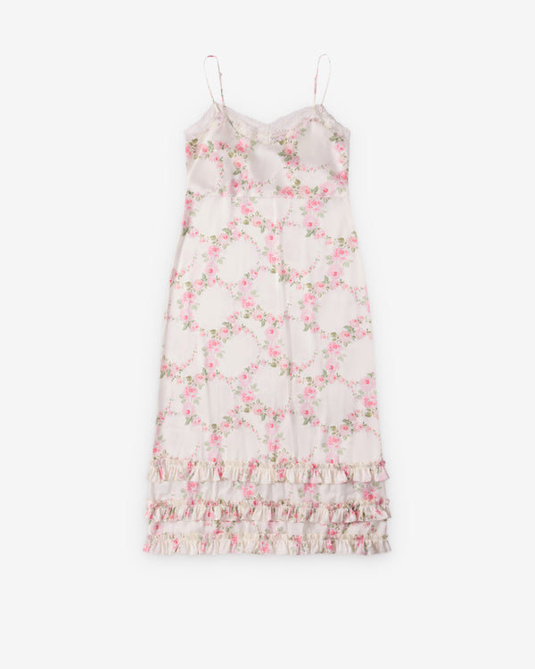 Simone Rocha  - Women's Ruffle Frill Hem Slip Dress - (Cream)