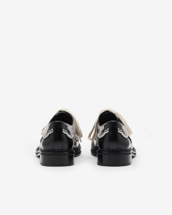 Simone Rocha  - Women's Floral Lace Brogue - (Black/Cream)