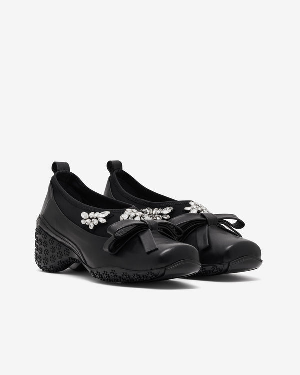 Simone Rocha  - Women's Bow Ballet Runner - (Black/Pearl)